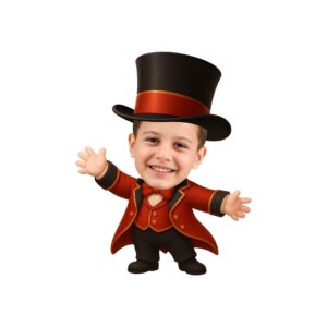 Custom Circus Ringmaster Tall Black Top Hat Face Cutout – Original Custom Circus Ringmaster Tall Black Top Hat Face Cutout design preview