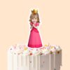 Custom Pink-Gowned Game Princess Face Cutout – Cake Topper Custom Pink-Gowned Game Princess Face Cutout shown on a cake topper mockup