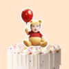 Custom Bear-Costume Character with Balloon Face Cutout – Cake Topper Custom Bear-Costume Character with Balloon Face Cutout shown on a cake topper mockup