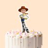 Custom Cowgirl Character Face Cutout – Cake Topper Custom Cowgirl Character Face Cutout shown on a cake topper mockup