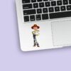 Custom Cowgirl Character Face Cutout – Sticker Custom Cowgirl Character Face Cutout shown on a sticker mockup