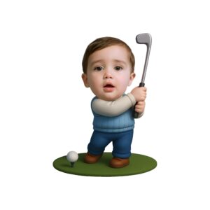 Custom Golfer Beside a Ball Face Cutout – Original Custom Golfer Beside a Ball Face Cutout design preview