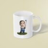 Custom Golfer Beside a Ball Face Cutout – Mug Custom Golfer Beside a Ball Face Cutout shown on a mug mockup