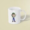 Custom Green-Capped Game-World Plumber Face Cutout – Mug Custom Green-Capped Game-World Plumber Face Cutout shown on a mug mockup