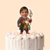 Custom Island Demigod Warrior Face Cutout – Cake Topper Custom Island Demigod Warrior Face Cutout shown on a cake topper mockup