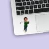 Custom Golfer in Green Jacket Face Cutout – Sticker Custom Golfer in Green Jacket Face Cutout shown on a sticker mockup