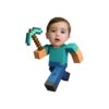 Custom Pixel-Style Miner with Pickaxe Face Cutout – Original Custom Pixel-Style Miner with Pickaxe Face Cutout design preview
