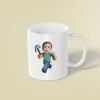 Custom Pixel-Style Miner with Pickaxe Face Cutout – Mug Custom Pixel-Style Miner with Pickaxe Face Cutout shown on a mug mockup