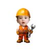 Custom Number 2 Construction Mechanic Face Cutout – Original Custom Number 2 Construction Mechanic Face Cutout design preview