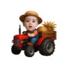 Custom Farm Driver on a Red Tractor Face Cutout – Original Custom Farm Driver on a Red Tractor Face Cutout design preview