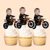 Custom Dirt-Bike Rider Black Riding Suit Face Cutout – Cupcake Topper Custom Dirt-Bike Rider Black Riding Suit Face Cutout shown on a cupcake topper mockup