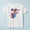 Custom Pink-And-Purple Fairy Character Face Cutout – T-shirt Custom Pink-And-Purple Fairy Character Face Cutout shown on a T-shirt mockup