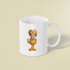 Custom Orange Fuzzy Flower Character Face Cutout – Mug Custom Orange Fuzzy Flower Character Face Cutout shown on a mug mockup