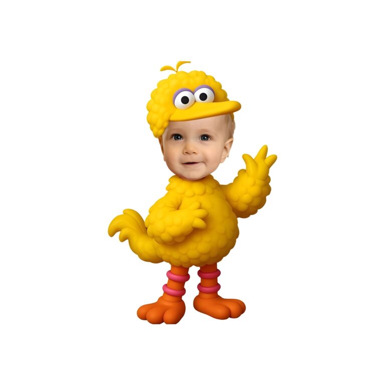 Custom Large Yellow Bird Costume Face Cutout – Original Custom Large Yellow Bird Costume Face Cutout design preview