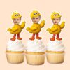Custom Large Yellow Bird Costume Face Cutout – Cupcake Topper Custom Large Yellow Bird Costume Face Cutout shown on a cupcake topper mockup
