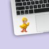 Custom Large Yellow Bird Costume Face Cutout – Sticker Custom Large Yellow Bird Costume Face Cutout shown on a sticker mockup
