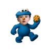 Custom Blue Cookie-Loving Monster Costume Face Cutout – Original Custom Blue Cookie-Loving Monster Costume Face Cutout design preview