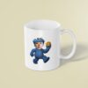 Custom Blue Cookie-Loving Monster Costume Face Cutout – Mug Custom Blue Cookie-Loving Monster Costume Face Cutout shown on a mug mockup
