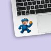 Custom Blue Cookie-Loving Monster Costume Face Cutout – Sticker Custom Blue Cookie-Loving Monster Costume Face Cutout shown on a sticker mockup