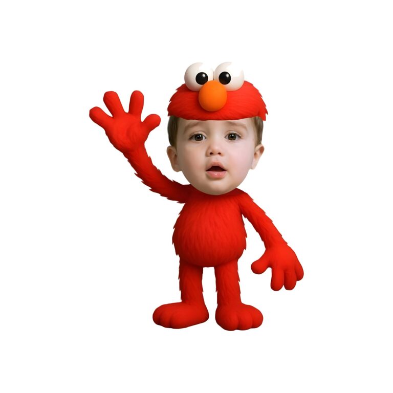 Custom Red Fuzzy Monster Costume Face Cutout – Original Custom Red Fuzzy Monster Costume Face Cutout design preview