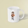 Custom Orange Number 1 Football Runner Face Cutout – Mug Custom Orange Number 1 Football Runner Face Cutout shown on a mug mockup