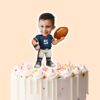 Custom Navy Number 5 Football White Pants Face Cutout – Cake Topper Custom Navy Number 5 Football White Pants Face Cutout shown on a cake topper mockup