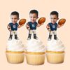 Custom Navy Number 5 Football White Pants Face Cutout – Cupcake Topper Custom Navy Number 5 Football White Pants Face Cutout shown on a cupcake topper mockup