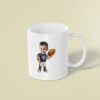 Custom Navy Number 5 Football White Pants Face Cutout – Mug Custom Navy Number 5 Football White Pants Face Cutout shown on a mug mockup