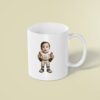 Custom White Number 1 Football Player Face Cutout – Mug Custom White Number 1 Football Player Face Cutout shown on a mug mockup