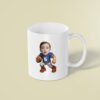 Custom Blue Number 5 Football Runner Face Cutout – Mug Custom Blue Number 5 Football Runner Face Cutout shown on a mug mockup