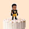 Custom Black-And-Yellow Number 7 Football Face Cutout – Cake Topper Custom Black-And-Yellow Number 7 Football Face Cutout shown on a cake topper mockup