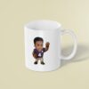 Custom Purple Number 4 Football Player Face Cutout – Mug Custom Purple Number 4 Football Player Face Cutout shown on a mug mockup