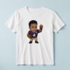 Custom Purple Number 4 Football Player Face Cutout – T-shirt Custom Purple Number 4 Football Player Face Cutout shown on a T-shirt mockup