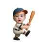 Custom Baseball Batter One-Knee Batting Pose Face Cutout – Original Custom Baseball Batter One-Knee Batting Pose Face Cutout design preview