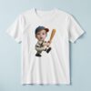 Custom Baseball Batter One-Knee Batting Pose Face Cutout – T-shirt Custom Baseball Batter One-Knee Batting Pose Face Cutout shown on a T-shirt mockup