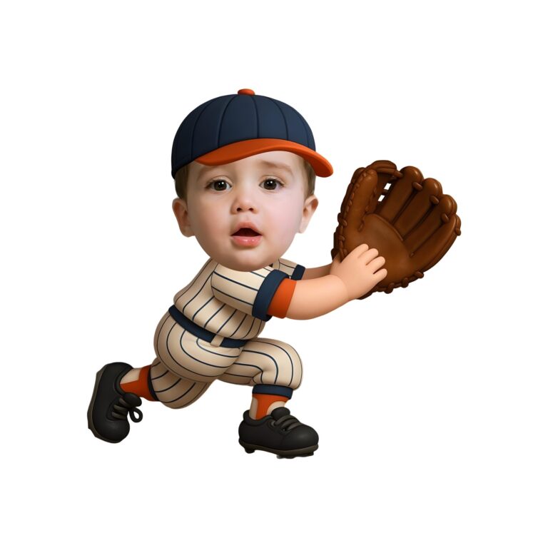 Custom Baseball Fielder Cream Pinstripe Face Cutout – Original Custom Baseball Fielder Cream Pinstripe Face Cutout design preview