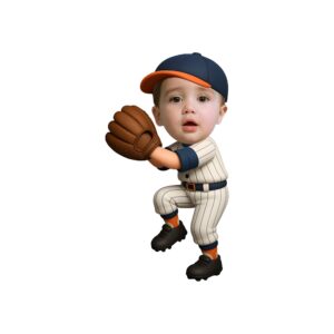 Custom Baseball Fielder in Catching Pose Face Cutout – Original Custom Baseball Fielder in Catching Pose Face Cutout design preview