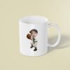 Custom Baseball Fielder in Catching Pose Face Cutout – Mug Custom Baseball Fielder in Catching Pose Face Cutout shown on a mug mockup