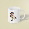 Custom Baseball Fielder Running Face Cutout – Mug Custom Baseball Fielder Running Face Cutout shown on a mug mockup