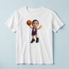 Custom Purple Number 7 Basketball Child Face Cutout – T-shirt Custom Purple Number 7 Basketball Child Face Cutout shown on a T-shirt mockup