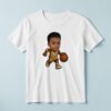 Custom Gold Number 5 Basketball Dribbler Face Cutout – T-shirt Custom Gold Number 5 Basketball Dribbler Face Cutout shown on a T-shirt mockup