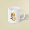 Custom Yellow Baby Shark Costume Face Cutout – Mug Custom Yellow Baby Shark Costume Face Cutout shown on a mug mockup