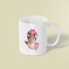 Custom Pink Bow Shark Costume Face Cutout – Mug Custom Pink Bow Shark Costume Face Cutout shown on a mug mockup