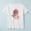 Custom Pink Bow Shark Costume Face Cutout – T-shirt Custom Pink Bow Shark Costume Face Cutout shown on a T-shirt mockup