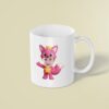 Custom Baby Shark Pink Crowned Fox Mascot Face Cutout – Mug Custom Baby Shark Pink Crowned Fox Mascot Face Cutout shown on a mug mockup