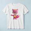 Custom Baby Shark Pink Crowned Fox Mascot Face Cutout – T-shirt Custom Baby Shark Pink Crowned Fox Mascot Face Cutout shown on a T-shirt mockup