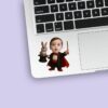 Custom Magician with Rabbit Face Cutout – Sticker Custom Magician with Rabbit Face Cutout shown on a sticker mockup