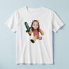 Custom Pixel-Style Pink Adventurer with Sword Face Cutout – T-shirt Custom Pixel-Style Pink Adventurer with Sword Face Cutout shown on a T-shirt mockup
