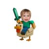Custom Pixel Miner Riding a Chicken Face Cutout – Original Custom Pixel Miner Riding a Chicken Face Cutout design preview