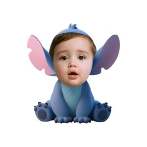 Custom Seated Blue Alien Costume Face Cutout – Original Custom Seated Blue Alien Costume Face Cutout design preview